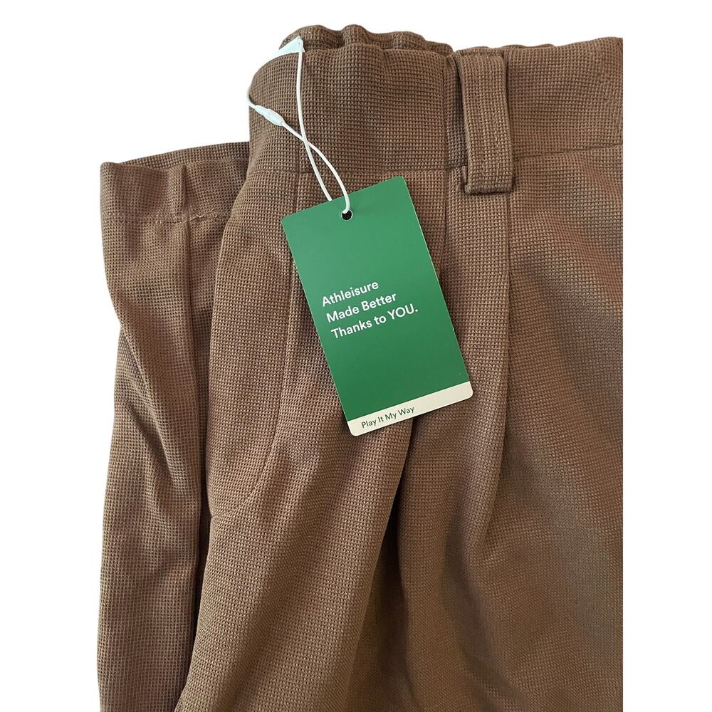 Halara Flex™ Waffle Work Trousers NWT Size S Brown High-Waisted Wide-Leg Pants - Picture 4 of 4